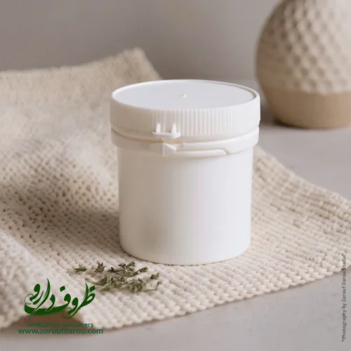 قوطی پلمپ دار سفید 58×49 قوطی پلمپ دار 58×49 - Image 1