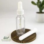 بطری پلاستیکی پت 30 سی سی گرد دهانه 18 شفاف درب میله قطره ای مناسب برای مواد مایع