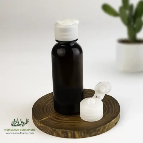 بطری-پلاستیکی-پت-30-سی-سی-گرد-دهانه-18-قهوه-ای-درب-تاج-خروسی بطری پلاستیکی پت 30 سی سی گرد دهانه 18 قهوه ای درب تاج خروسی مناسب برای مواد مایع