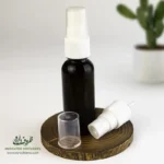 بطری پلاستیکی پت 30 سی سی گرد دهانه 18 قهوه ای پمپ اسپری رقیق پاش مناسب برای مواد مایع