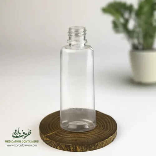 بطری-پلاستیکی-پت-60-سی-سی-آلفا-دهانه-18-شفاف-بدون-درب بطری پلاستیکی پت 60 سی سی آلفا دهانه 18 شفاف بدون درب برای مواد مایع