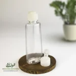 بطری پلاستیکی پت 60 سی سی آلفا دهانه 18 شفاف درب تاج خروسی برای مواد مایع