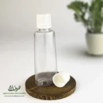 بطری پلاستیکی پت 60 سی سی آلفا دهانه 18 شفاف درب کپ و دراپر برای مواد مایع رقیق