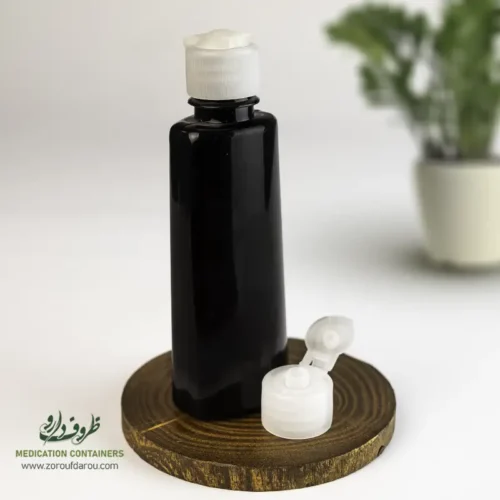 بطری-پلاستیکی-پت-60-سی-سی-آلفا-دهانه-18-قهوه-ای-درب-تاج-خروسی بطری پلاستیکی پت 60 سی سی آلفا دهانه 18 قهوه ای درب تاج خروسی برای مواد مایع رقیق