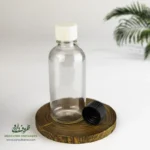 بطری پلاستیکی پت 60 سی سی گرد دهانه 18 شفاف درب پلاستیک برای مواد مایع