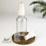 بطری پلاستیکی پت 60 سی سی گرد دهانه 18 شفاف درب پمپ اسپری رقیق پاش مورد مصارف برای مواد مایع رقیق