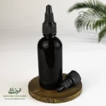 بطری پلاستیکی پت 60 سی سی گرد دهانه 18 قهوه ای درب تتویی برای مواد مایع رقیق