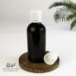 بطری پلاستیکی پت 60 سی سی گرد دهانه 18 قهوه ای درب کپ و دراپر برای مواد مایع رقیق