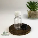 بطری پلاستیکی پت 18 سی سی گرد دهانه 18 شفاف درب پلاستیکی مناسب برای انواع مایعات