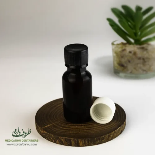 بطری پلاستیکی پت 18 سی سی گرد دهانه 18 قهوه ای درب پلاستیکی مناسب برای انواع مایعات