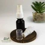 بطری پلاستیکی پت 18 سی سی گرد دهانه 18 قهوه ای پمپ اسپری رقیق پاش مناسب برای انواع مایعات