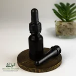 بطری پلاستیکی پت 18 سی سی گرد دهانه 18 قهوه ای میله قطره چکان مشکی مناسب برای انواع مایعات