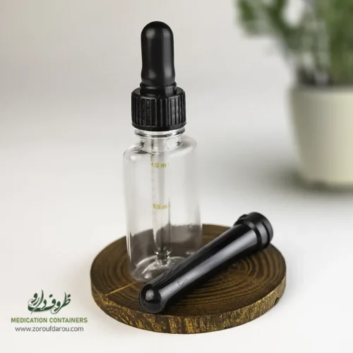 بطری-پلاستیکی-پت-30-سی-سی-آلفا-دهانه-18-شفاف-میله-قطره-چکان-مشکی بطری پلاستیکی پت 30 سی سی آلفا دهانه 18 - Image 3