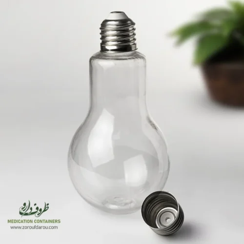 بطری پلاستیکی پت لامپی با سرپیچ فلزی