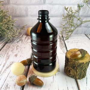 بطری پلاستیکی پت یک لیتری خط‌ دار گرد دهانه 28