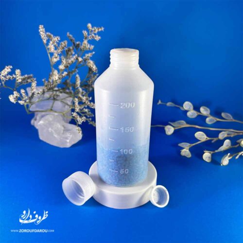 بطر مدرج 200سی سی 3 بطری آزمایشگاه مدرج 200 سیسی با درب ساده و واشر