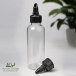 بطری پلاستیکی پت 120 سی سی گرد دهانه 24 درب تتو