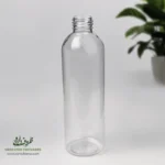 بطری پلاستیکی پت 240 سی سی گرد دهانه 24 شفاف بدون درب